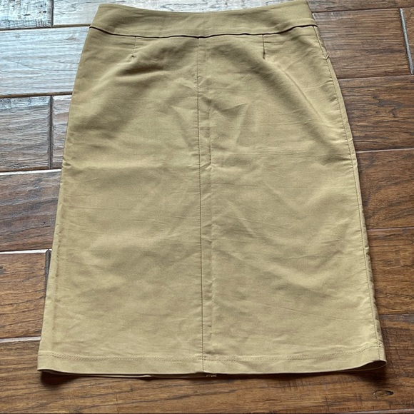 Vintage Krizia D tan midi pencil skirt size medium - Picture 10 of 13